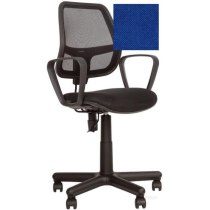 Кресло ALFA GTP (J) OH/5 C-6, Ткань CAGLIARI, синий, пласт. рол., пласт. база