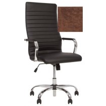 Крісло LIBERTY ECO-21, Екокожа ECO, коричневий, хром база