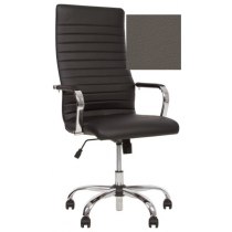 Крісло LIBERTY ECO-70, Екокожа ECO, сірий, хром база