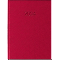 Щоденник датований 2024, КЛІТИНКА, червоний, А5