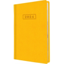Щоденник датований 2024, SQUARE, жовтий, А5, без поролону