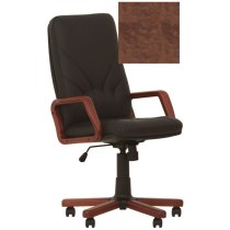 Кресло MANAGER EX ECO-21 1.031, Экокожа ECO, коричневый, Дерев. База, Дерев. Подлокот