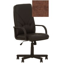 Кресло MANAGER P ECO-21, Экокожа ECO, коричневый, Пластю База, Пласт. Подлокот