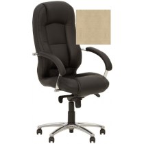 Кресло MODUS STEEL CHROME P LE-F, Кожа высшего качества LUX, бежевый, Хром база