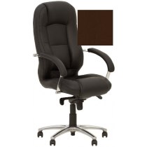 Кресло MODUS STEEL CHROME P LE-K, Кожа высшего качества LUX, коричневый, Хром база