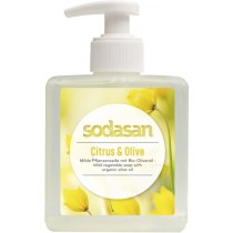 Органічне мило SODASAN Citrus-Olive рідке, бактерицидне, з цитрусовою та оливковою оліями , 0,3 л