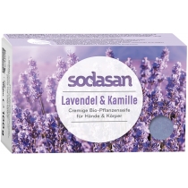 Органічне мило SODASAN заспокійливе Лаванда-Ромашка для обличчя, 100 гр