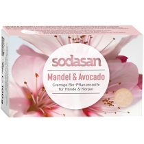 Органічне мило SODASAN зволожуюче Мигдаль-Авокадо для обличчя, 100 гр