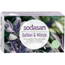 Органічне мило SODASAN антисептичне Шавлія-М'ята для обличчя, 100 гр