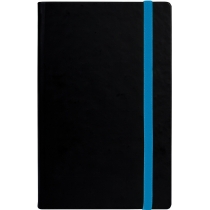 Діловий записник, VIVELLA, А5; блок - білий, тверда обкладинка; чорний, синя гумка