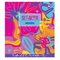 Тетрадь 24 листов, клетка, неон+софт-тач "SUMMER"