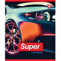 Тетрадь 24 листов, клетка, иридиум+УФ.спл. "SUPER CAR"