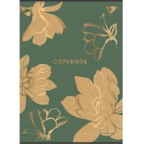 Тетрадь 24 листов, клетка, "PASTEL FLOWERS" мат. ВДЛ+софт-тач+фольга золото