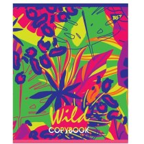 Тетрадь 96 листов, линия, неон+софт-тач  "WILD ANIMALS NEON"