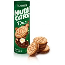 Печиво Multicake DUO з начинкою какао-горіх 180г /28шт