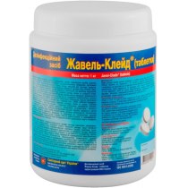 Засіб дезінфікуючий "Жавель-Клейд" у пластиковій банці 1 кг (300 табл.)