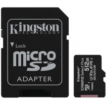 Картка пам'ятi microSD 512Gb Kingston, кл.10 + SD адаптер