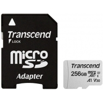 Картка пам'ятi microSD 256Gb Transcend, кл.10 + SD адаптер