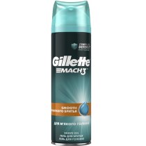 Гель для гоління Gillette Mach 3 Close & Smooth "Для гладкого і м'якого гоління" 200 мл