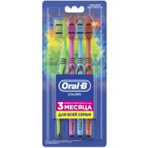 Зубна щітка мануальна Oral-B Color Collection, Сімейна Упаковка, 4 шт