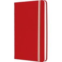 Деловая записная книжка SQUARE, А5, твердая обложка, резинка, белый блок клетка, красный