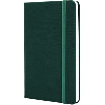 Деловая записная книжка SQUARE, А5, твердая обложка, резинка, белый блок клетка, зеленый