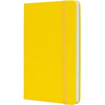 Деловая записная книжка NAMIB, А5, твердая обложка, резинка, белый блок клетка, желтый