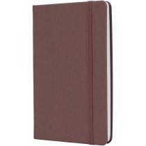 Деловая записная книжка MAGIC, А5, твердая обложка, резинка, белый блок клетка, коричневый