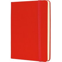 Деловая записная книжка NAMIB, А6, твердая обложка, резинка, кремовый блок линия, красный