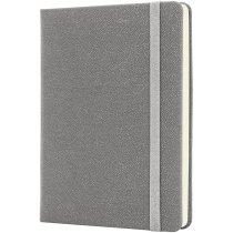 Деловая записная книжка NAMIB, А6, твердая обложка, резинка, кремовый блок линия, серый