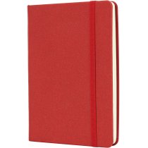 Деловая записная книжка MAGIC, А6, твердая обложка, резинка, кремовый блок линия, красный