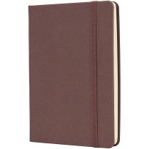 Деловая записная книжка MAGIC, А6, твердая обложка, резинка, кремовый блок линия, коричневый