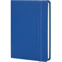 Деловая записная книжка VIVELLA, А6, твердая обложка, резинка, кремовый блок линия, синий