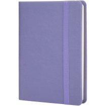 Деловая записная книжка VIVELLA, А6, твердая обложка, резинка, кремовый блок линия, сиреневый