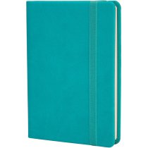 Деловая записная книжка VIVELLA, А6, твердая обложка, резинка, кремовый блок линия, бирюзовый