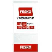 Серветки Fesko Professional 33 х 33 см 250 л 2 шт 1/8 білі