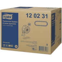 Папір туалетний міні-рулон 2 шари Tork Advanced 170 м 12 рулонів Т2