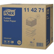 Папір туалетний в аркушах Tork Advanced 2 шари 242 аркуші 36 штук Т3