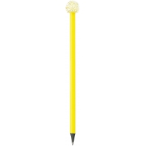 Олівець чорнографітний HB із акриловою сяючою прикрасою, жовтий корпус