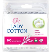 Палички ватні Lady Cotton в поліетиленовому пакеті 100шт