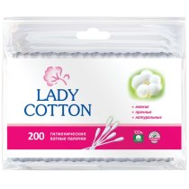 Палички ватні Lady Cotton в поліетиленовому пакеті 200шт