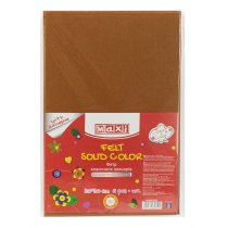 Фетр листовой (полиэстер) на клейкой основе, 20х30см, 180г/м2, коричневый
