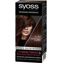 Стойкая крем-краска для волос SYOSS 4-82 Пурпурный каштановый 115 мл