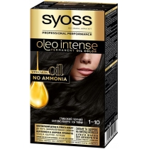 Фарба для волосся без аміаку SYOSS Oleo Intense 1-10 Глибокий Чорний 115 мл