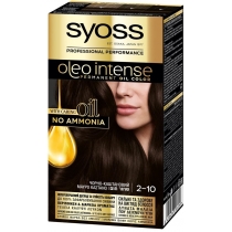 Фарба для волосся без аміаку SYOSS Oleo Intense 2-10 Чорно-каштановий 115 мл