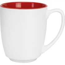 Чашка керамічна Optima promo ADELAIDA 350 мл, біло-червона