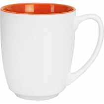 Чашка керамічна Optima promo ADELAIDA 350 мл, біло-помаранчева