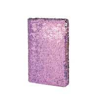 Блокнот с пайетками, А5, 80 лист., блок - крем. бумага, линия