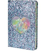 Блокнот з блискітками та конфетті, А5, 80 арк., блок - крем. папір, лінія