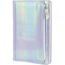 Блокнот PU блискучий з кишенею, А5, 80 арк., блок - крем. папір, лінія